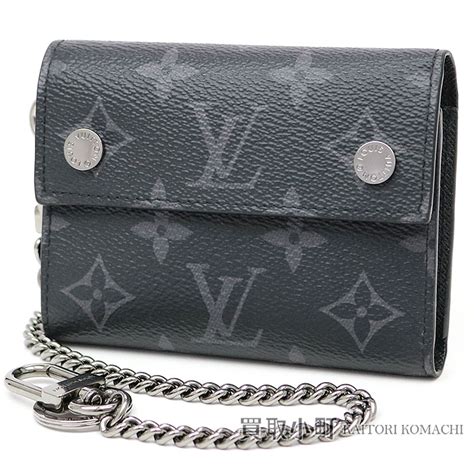 louis vuitton monogram eclipse rivets chain wallet|LOUIS VUITTON Monogram Eclipse Rivets Chain Wallet.